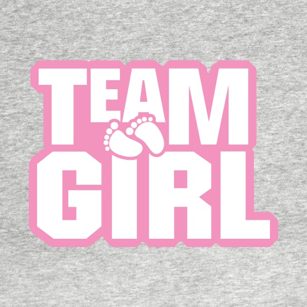 Team Girl Baby Shower Gender Reveal Party Pink by macshoptee